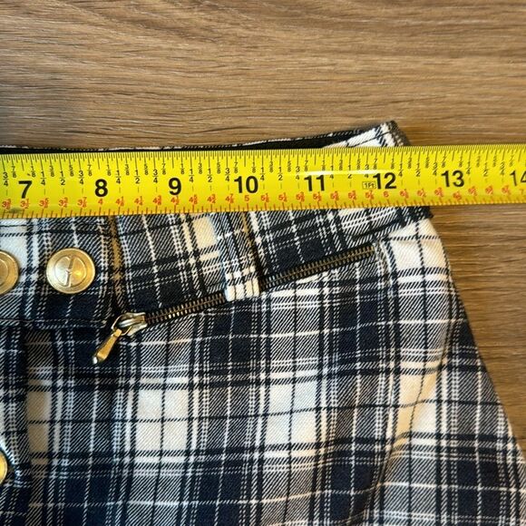 Vtg Gucci 90s runway plaid jodhpurs recycled into a snap button skirt size 30 - Picture 8 of 16